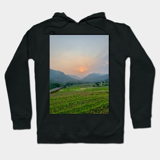 Wonderfull Beauty Hill and Tree in Yogyakarta Indonesian Island Hoodie